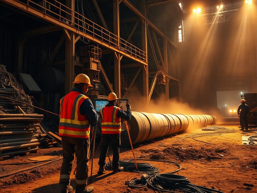 Steel and metals operations surveyed by engineers